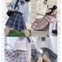 Summer Women's Mini Skirt Harajuku Korean Fashion Sweet Cute Kawaii Skirt Girl High Waist Plaid Pleated Skirt Girl