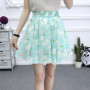 Floral A Line Mini Skirts Women Korean Style Fashion Summer New High-Waist All-mach Elegant Female Clothes Simple Short Skirts