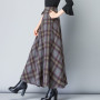 Plaid A- line Women's Autumn Winter Large Size Women's Clothing Woman Skirts Mujer Faldas Saias Mulher