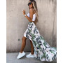 Women's Skirts  Style Printed Temperament Flowers Elegant and Irregular Fashion Trend Casual Ladies Dress