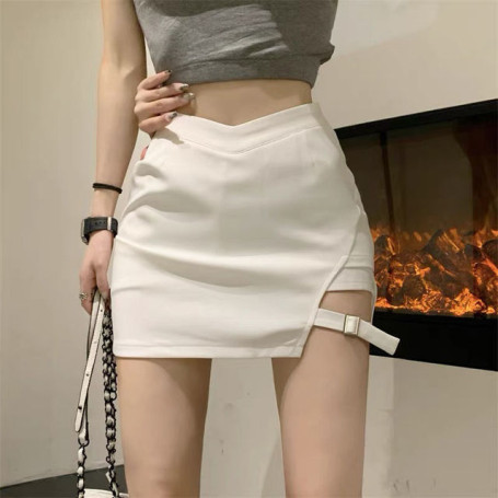 Skirts Women Fit Club Style Korean Solid Feminine Empire Streetwear New Fashion Summer Hot Sale All-match Faldas De Mujer Daily