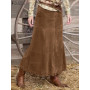 High Waist Corduroy Skirts Autumn A-Line Skirt Female Solid Faldas Saia Casual Jupe Elegant Casual Vintage Loose Dress