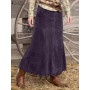 High Waist Corduroy Skirts Autumn A-Line Skirt Female Solid Faldas Saia Casual Jupe Elegant Casual Vintage Loose Dress