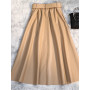 Seoulish Classic Black Faux PU Leather Long Skirts with Belted New High Waist Umbrella Skirts Ladies Female Autumn Winter