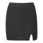 Sexy Womens Side Slit Pencil Mini Skirts Wide Elastic Waistband Split Office Club High Waist Miniskirt Music Festival Clothing