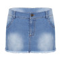 Denim Skirt Casual Zipper Fly Pockets Slim Fit Miniskirt Women