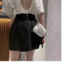 KUSAHIKI Korea Summer New High Waist Woman Shorts Fashion Solid Causal Pocket A-line Mini Skirt Sweet Faldas Mujer Moda