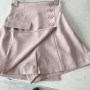 Neploe New Arrival Japanese Mujer Faldas Summer Slit Denim Skirt High Waist Button Slim Culottes Solid Fashion Mini Jupes