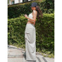 Pleated Long Skirt For Women Clothing Side Split Casual Streetwear Woven Y2k Aestheric Fashion Faldas Sexy Mujer Ankle Length