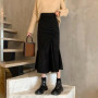 Lucyever Fashion High Waist Midi Skirts for Women 2022 Spring Slim Fit  Hip Mermaid Skirt Woman Korean Ruffles Brown Skirts 2XL