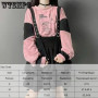 Vintage Women Gothic Punk Lolita Skirt Casual High Waist Black Harajuku Suspender Skirt Girls Y2K Mini Skirt Streetwear Clothes