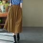 Skirts Long for Women Fashion Korean Streetwear Harajuku Midi  Japanese Style Brown Retro Corduroy Skirt Elegant Woman