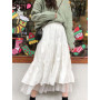 Long Tulle Midi Skirts Womens  Autumn Elastic High Waist Mesh Tutu Pleated Skirts Female Black White Long Skirt Streetwear