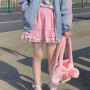 Woman Y2k Aesthetic Kawaii Skirts Pink Lace Mini Casual Pleated Skirt Indie Alt Vintage Harajuku Korean School Casual Skater