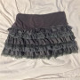 Ruffles Low West Mini Skirt Women