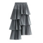 LANMREM Asymmetric Pleated Cake Skirt Women's Versatile Medium And Long Ruffle Irregular Skirts Female Fashion 2023 New 2R1140