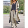 Women Long Casual Fashion Elegant  Cardigan & Sling Tops & Loose Pants Sets Patchwork Lady Outfits 3Pc Sets