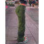 Army Green Cargo Pants Baggy Jeans Women Fashion Streetwear Pockets Straight High Waist Casual Vintage Denim Trousers Overalls