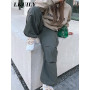 Vintage Cargo Pants Baggy Jeans Women Overalls Fashion 90s Streetwear Big Pockets Wide Leg High Waist Loose Y2k Grunge Trousers