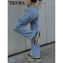 Denim Trousers Overalls Vintage Cargo Pants Baggy Jeans Women Fashion 90s Streetwear Pockets Wide Leg High Waist Straight Y2k