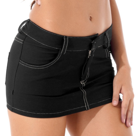 Low Waist Denim Mini Skirt Women