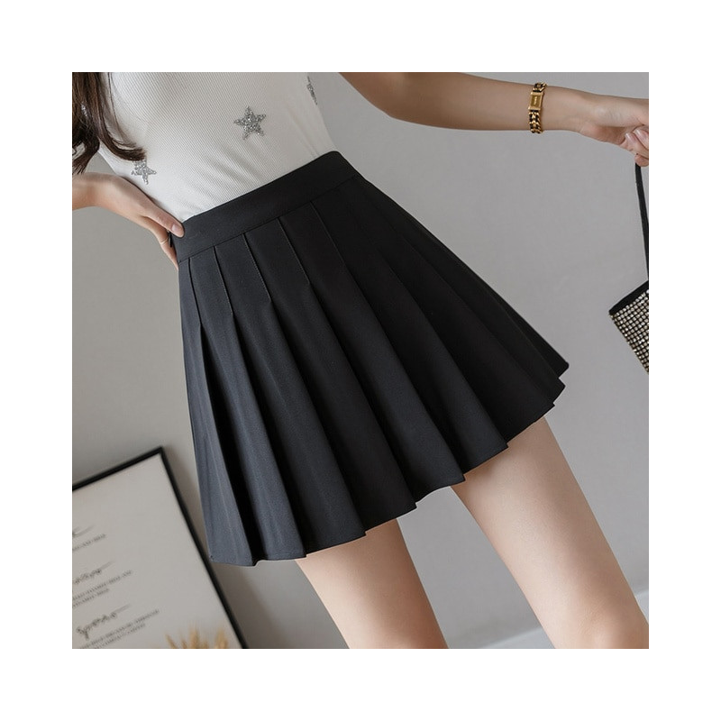 High waist pleated Micro Mini Skirt Women