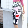 Women's Pencil skirt New Cartoon Mouse High Waist Slim Skirts Young Girl Large Size Japan Female Falda