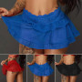 2PC Sexy Translucent Mini Skirt High Waist Lace Stitching Mesh Erotic Lingerie With T Back Thong Fashion Dancing Girl Party Club