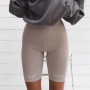 Women's Cycling Shorts Thin Fitness Casual High Waist Biker Short Slim Knee-Length Bottoms Breathable Shorts Streetwear