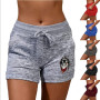 Women Shorts Dog Pattern Casual Elastic Low Waist Lady Sexy Beach Skinny Sweatpants Shorts