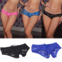 Sexy Lace Underwear Open Crotch Perspective Panties Women Crotchless Panties Transparent Thong Femme Hot Knickers Erotic Briefs