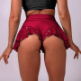 Women Lace Ruffled Shorts High Waist Solid Color Pole Dance Hot Oversized  Casual Ladies Clothes Mini Tight Shorts Sexy Bikini