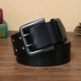 Men's Thick High Quality Leather Belt Double Pin Buckle