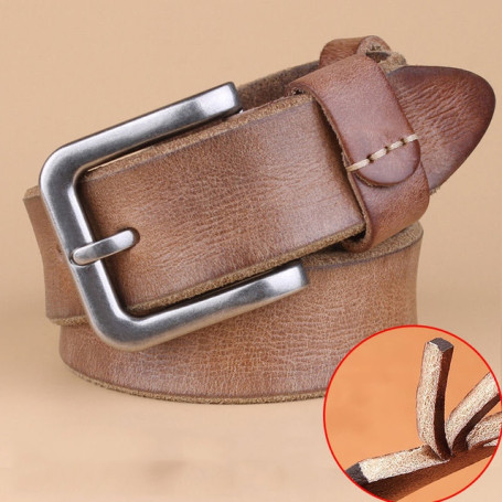 Men's High Quality Belt Pure Leather Pin Buckle Fashion