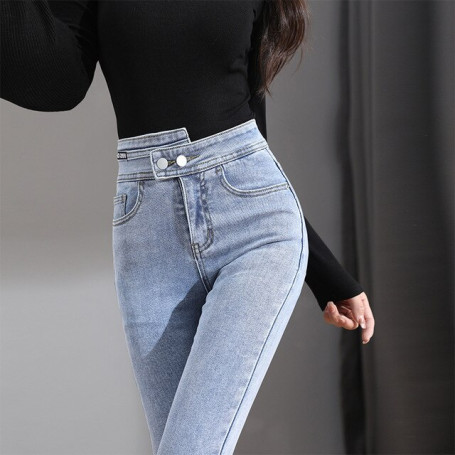 Women's Sexy Pencil Jeans Streetwear High Waist Ankle Length