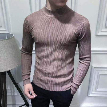 Korean Fashion Men's Sweater Wool Turtleneck Oversized