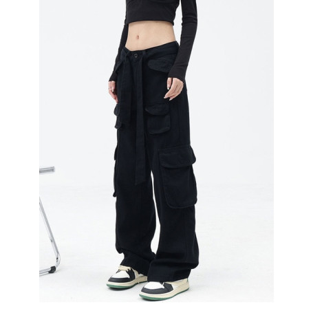 Women's Casual Cargo Pants Low Waist Baggy Oversized