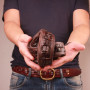 Men's Luxury Handmade Leather Copper Buckle Belt