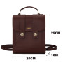 Retro Brand Women's High Quality PU Leather School Bag Casual Fashion Large Capacity British Style Backpack