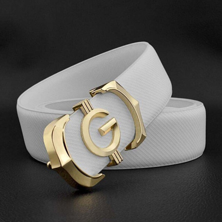 High Quality fashion G belt genuine leather designer casual Cowskin solid smooth buckle Waistband c