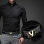 High quality Designer Belts Men Fashion V Letter Luxury Famous Brand Genuine Leather Classic Exquisite Waist Strap