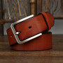 3.8CM Genuine Leather For Men's High Quality Buckle Cow skin Casual Belts
