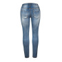High Waist Women Casual Ripped Denim Jeans Streetwear Wash Blue Retro Trousers