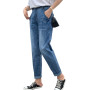 Women fashion denim jeans long casual pants loose high waist plus size L-8XL