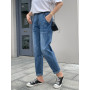 Women fashion denim jeans long casual pants loose high waist plus size L-8XL