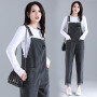 Denim jeans women Casual Fashion Suspenders Pants Loose Pocket Harem Brand Overalls Shoulder Straps Big L-5XL 6XL 7XL 8XL