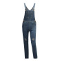 Women's Fashion Lace Long Jeans Denim Jumpsuit Casual Loose Long Overalls Plus size