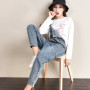 Women jumpsuit sexy street straps denim jeans