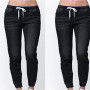 Elastic Sexy Skinny Pencil Jeans For Women Leggings Jeans High Waist Denim Drawstring Pants