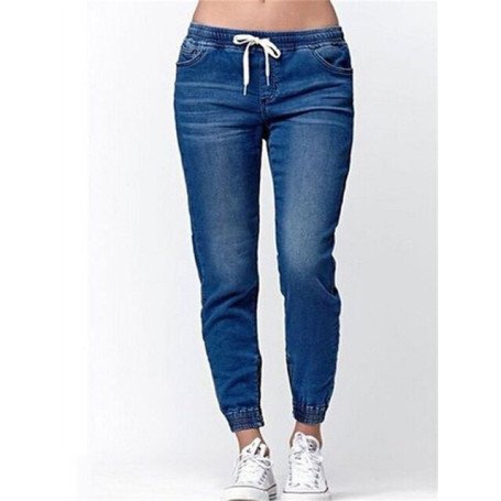 Elastic Sexy Skinny Pencil Jeans For Women Leggings Jeans High Waist Denim Drawstring Pants
